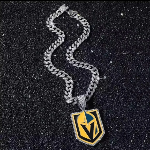 Vegas Golden Knights Iced Out Chain Necklace 20 Or 24 Choose Your Size
